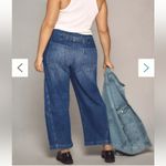 Pilcro The Arni Mid-Rise Button Front Barrel Pant Medium Wash Size 16 Photo 2