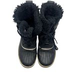 Sorel Tivoli Snow Boots Women’s Size 7 Black Waterproof Mid Faux Fur Winter Photo 2