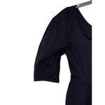 Tuckernuck Women Top Ribbed Nealy Corset Puff Sleeve Peplum Blouse Black XS NWT Photo 2