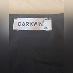 Darkwin Black Sheer Dress Silver Sequin Front Mesh Sleeve & Hem Size XL Turkey Photo 4