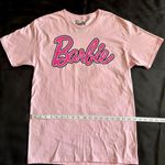 Barbie Adult Size Medium Pink Short Sleeve Crew Neck Graphic T Photo 3