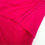 Tee Pink (Chicos 0) Size S Eyelet Short Sleeve Round Neck Cotton Modal Photo 8