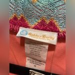 Rubber Ducky NWT Productions Multicolored Rainbow Chevron Striped Wrap Dress - M Photo 7