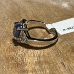 Sterling Silver NWT Designer RJ Blue Purple Tanzanite Dainty  Ring Photo 6