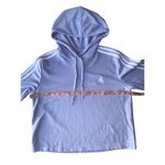 Adidas Lilac & White Essentials 3 Stripped Cropped Hooded Sweatshirt Photo 10