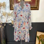 Roller Rabbit  Floral Tiered Bohemian Tassle Dress ~ Size Small 🧡🍄 Photo 2