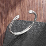 Boutique NEW Solid Unisex Braided Bar 925 Sterling Silver Cuff‎ Bracelet, Adjustablee Photo 8