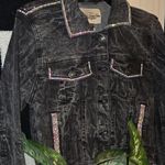 Custom Bling Jean Jacket Black Size M Photo 12