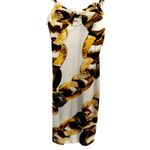 Roberto Cavalli Vintage Chain Print Slip Dress Size M Gold Baroque Y2K Runway Photo 1