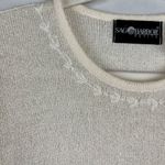 Sag Harbor  Petite Cream Sweater Blouse Large Photo 1