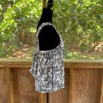 Anthropologie Vanessa Virginia Brown And White Printed Scoop Neck Top Size S Photo 1