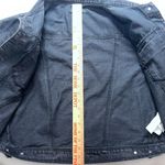 Forever 21  Women's Black Studded Denim Jacket Size L Casual Photo 4