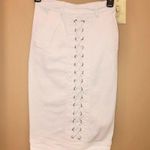 B X Runaway Lace Up Midi Pencil Skirt White XS‎ Photo 0