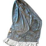 Charming Charlie  Blue Fringe Wrap Scarf Photo 0
