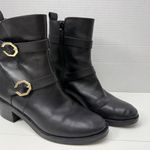 Cole Haan  Women's Leather Ankle Boots Black Side Buckles
Size 7 Photo 4