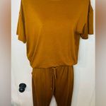 Pretty Garden Two Piece Outfit Short Sleeve Long Pants Leisure Jogger Set Sz S Photo 3