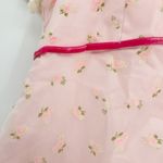 Lorrie Deb Vintage Union Made Cottagecore Coquette Floral Lace Dress Size 9 10 Pink Photo 3