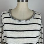 Alice + Olivia Stripe Linen Blend Long Sleeve Top Photo 2