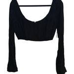 LPA NWT  Whimsigoth Cropped Corset Top Medium Black Y2K Vamp Dark Fairy Punk Emo Photo 0