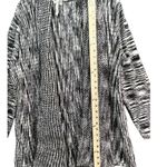 Ny Collection Cardigan Women XL Black White Tunic Knit Sweater Open Front Layers Photo 6