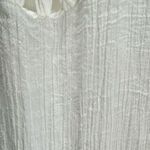 Boho Hippie White Gauzy Cotton & Crochet Lace with Fringe Top Size Medium Photo 8