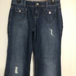 DKNY  flare 90s Y2K spring‎ street jean women’s size 2 pockets distressed Photo 1