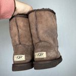 UGG Australia Classic Boots Chocolate Suede Sheepskin Lined Women US 6 Brown Photo 2
