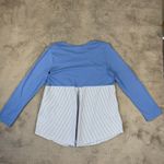 J.Jill Striped Tunic Top Long Sleeve Layering Blue White Size M Minimalist Size M Photo 7