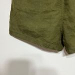 Quince  Olive Green Linen Shorts Small Women Photo 3