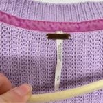 Free People  Lavender Ribbed Knit Flare Sleeve V Neck Sweater Womens S Oversized Photo 2