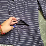 Torrid Striped Grey Glitter/ Navy Blazer Photo 2