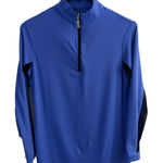 Tailored Sportsman 1/4 Zip Long Sleeve Top Womens Medium Blue Stretch Mesh * Photo 0