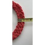 Vintage Red Color Seed Bead Multi strain Braid Beaded Collar Choker Necklace 17” Photo 9