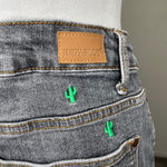 Judy Blue High Waist Cactus Embroidery Stitched Frayed Denim Shorts Size 1X Photo 6