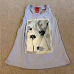 Nike Light Blue Tank Top with Abstract Print Photo 0