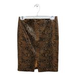 Esqualo Brown Faux Leather Pencil Skirt Size 6 Women's Business Club Wear Photo 1