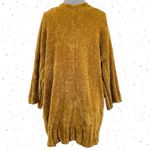Anthropologie Gold Mustard Chenille Cardigan Soft Cozy Oversized Sweater Moth Anthro Size S Photo 2