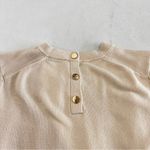 ZARA  Cream Knit Top Size Small Short Sleeve Photo 6