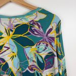 LOGO By Lori Goldstein LOGO Lori Goldstein Floral Tunic Top 2X Multicolor Stretch Artsy Resort Comfy Photo 2