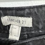 Forever 21 Jeans Womens Size 24 Cargo Wide Leg Belted Faded Black Denim Pants Photo 2