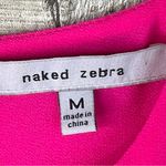 Naked Zebra  Medium Hot Pink Sleeveless Mini Racerback Back Zippered Dress Photo 5