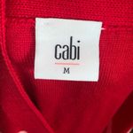 CAbi picnic red & pink striped M grandpa cardigan Photo 3