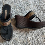 No Boundaries Vintage Y2K indie boho  heel wedge thong flip flop sandals size 7 Photo 0