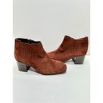 Aquatalia Boots Womens Size 8 Block Heel Ginger Suede Ankle Booties Leather Photo 2