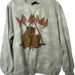 Def Leppard  Mint Green Tie Dye Graphic Sweatshirt Large Photo 0