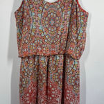 Pixley Women boho print tank dress size small Yellow Photo 0