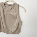 Alphalete [] Tan Linen Seamless Stratus Crop Tank Top Crew Neck Workout Size XL Photo 5