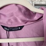 ZARA  Satin Effect Faux Wrap Midi Dress Photo 5