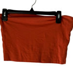 Rust Orange Strapless Tube Top Small Essentials Stretchy Y2K‎ Basic Photo 0