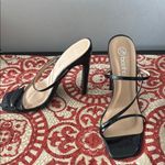 Boohoo  Black Strappy Croc-Pattern Heels Photo 2